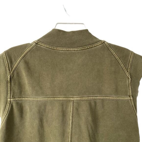 Daily Practice Anthropologie Meru Olive Green Mini Shift Dress size small cotton - Picture 9 of 10